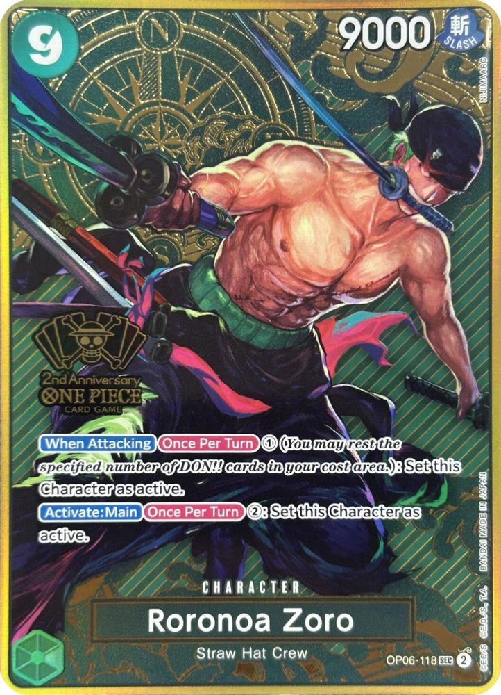 Roronoa Zoro One Piece TCG Card