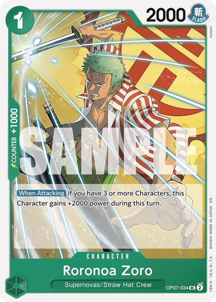 Roronoa Zoro One Piece TCG Card