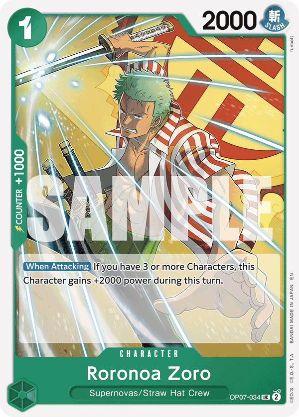 Roronoa Zoro One Piece TCG Card