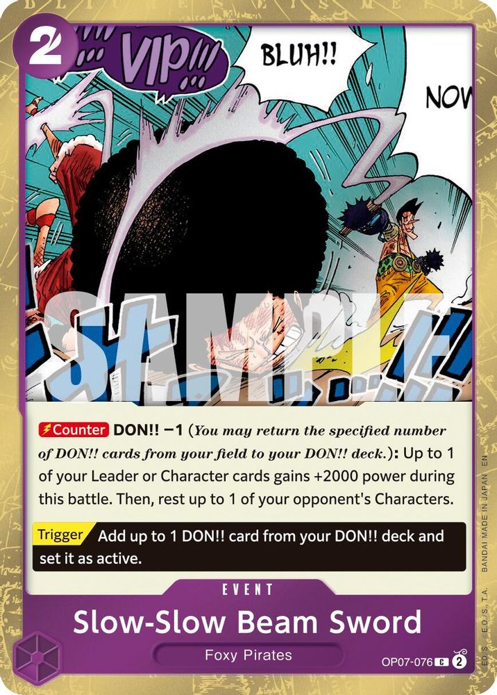 Slow-Slow Beam Sword One Piece TCG Card