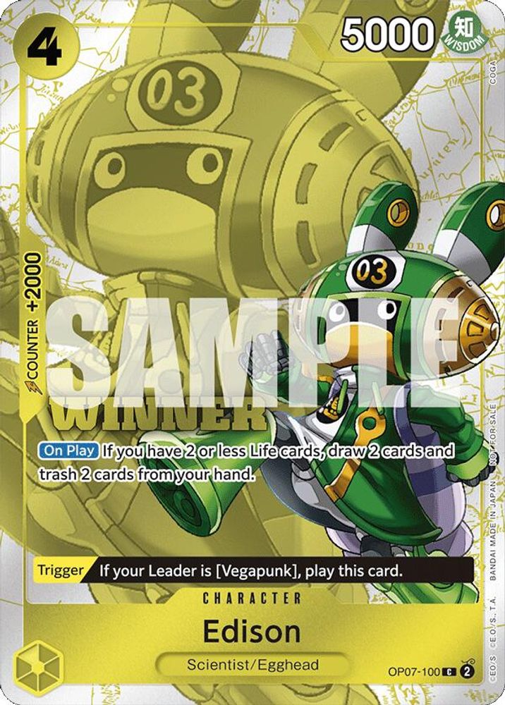 Edison One Piece TCG Card