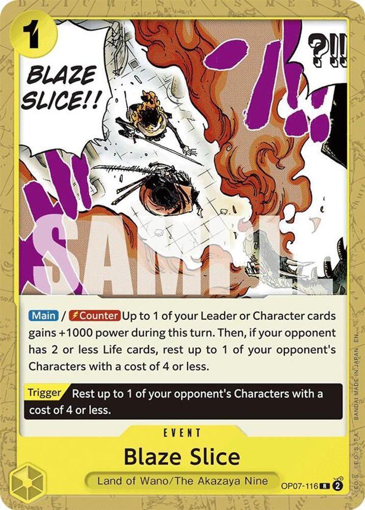 Blaze Slice One Piece TCG Card