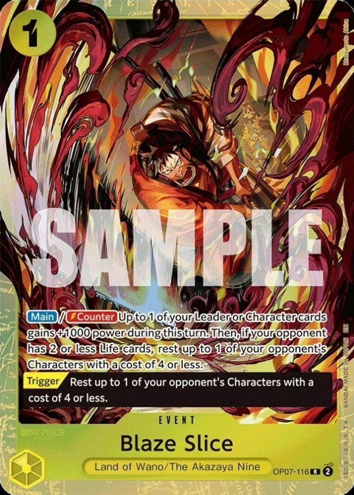 Blaze Slice One Piece TCG Card