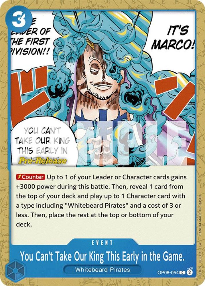 You Can't Take Our King This Early in the Game. One Piece TCG Card