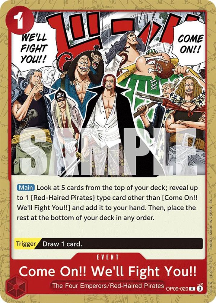 Come On!! We'll Fight You!! One Piece TCG Card