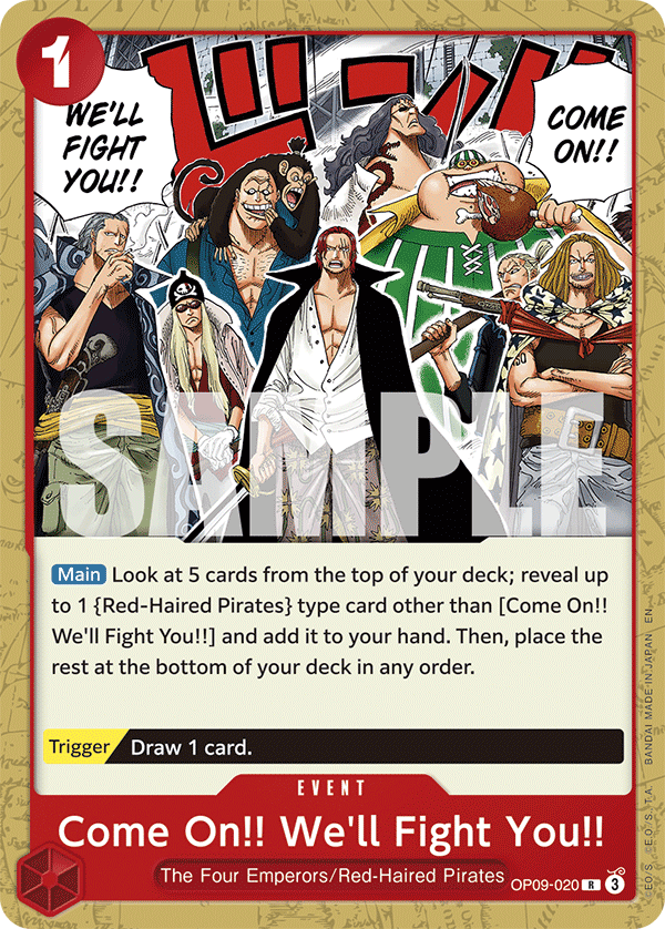Come On!! We'll Fight You!! One Piece TCG Card