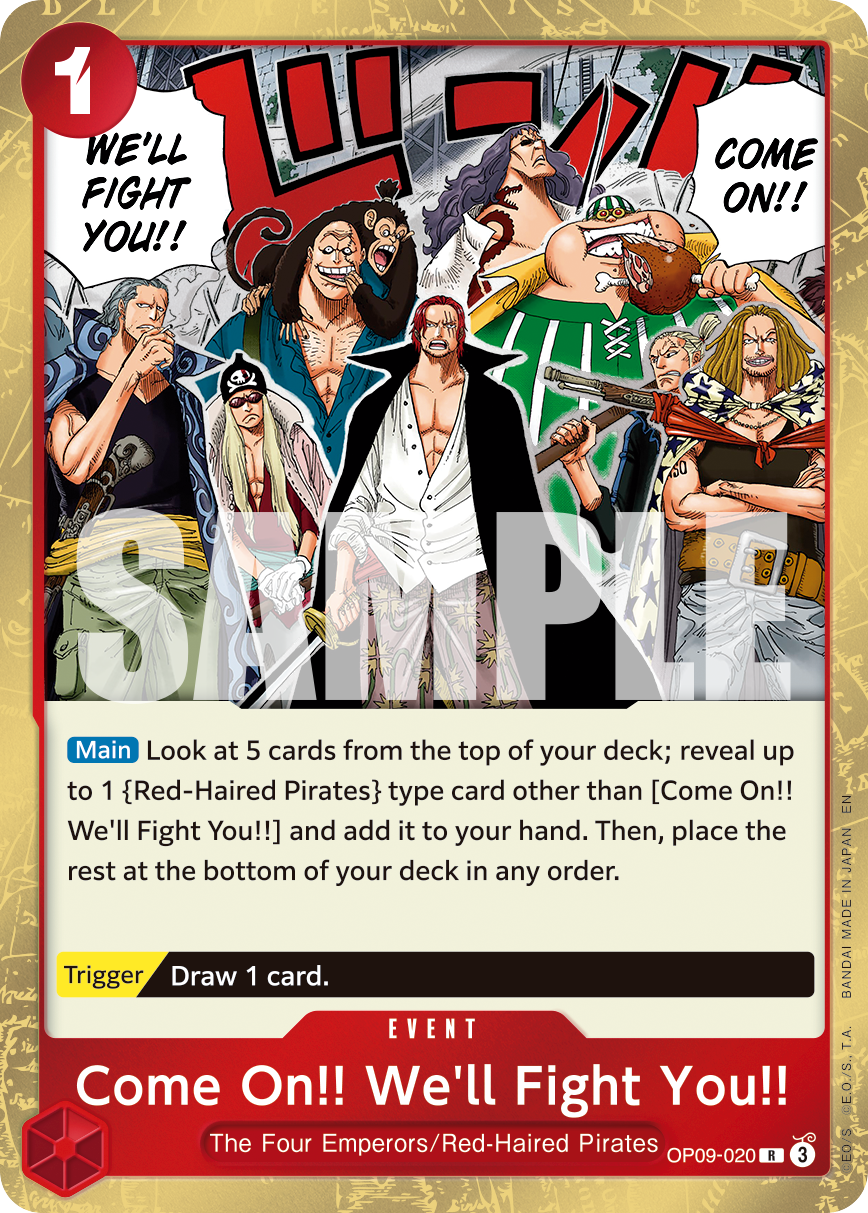 Come On!! We'll Fight You!! One Piece TCG Card