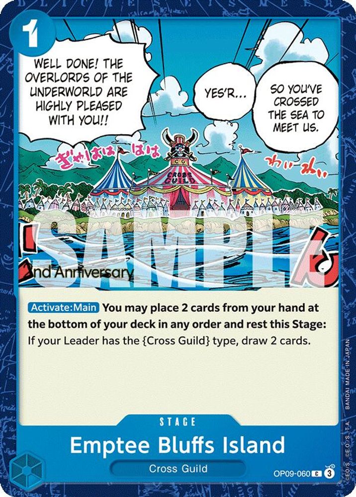 Emptee Bluffs Island One Piece TCG Card