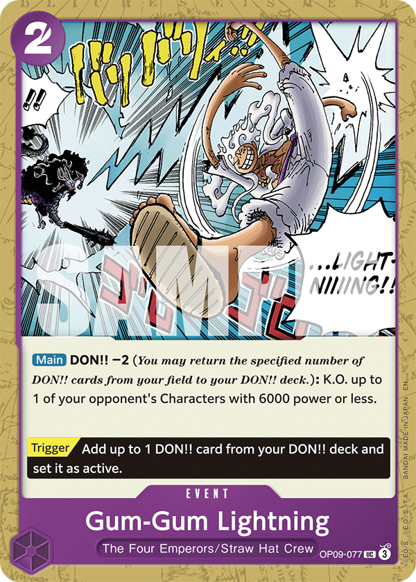 Gum-Gum Lightning One Piece TCG Card