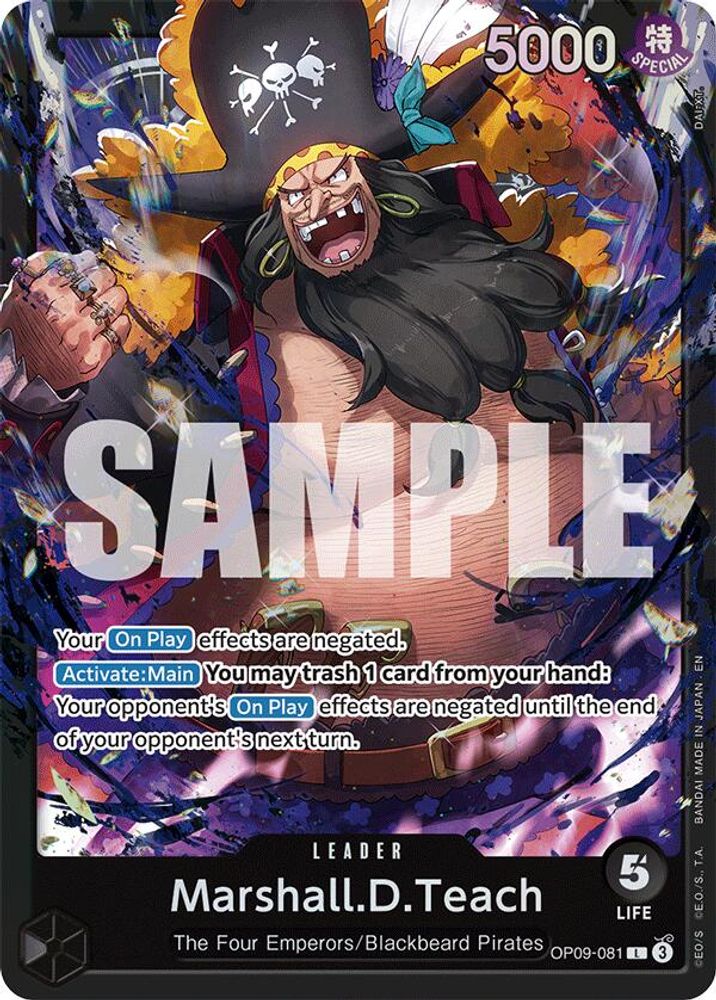 Marshall.D.Teach One Piece TCG Card