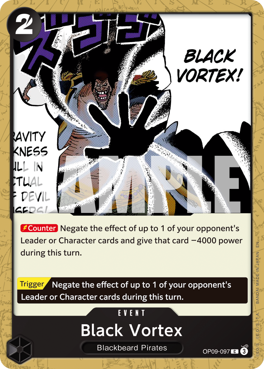 Black Vortex One Piece TCG Card