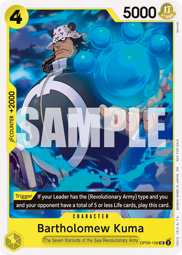 Bartholomew Kuma One Piece TCG Card