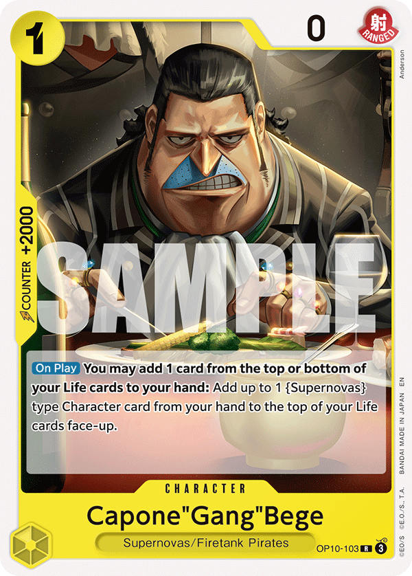 Capone"Gang"Bege One Piece TCG Card