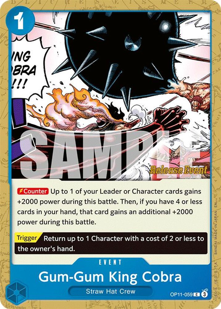 Gum-Gum King Cobra One Piece TCG Card