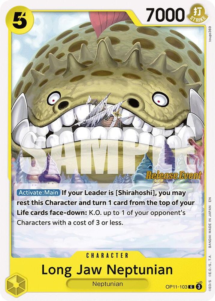 Long-Jaw Neptunian One Piece TCG Card