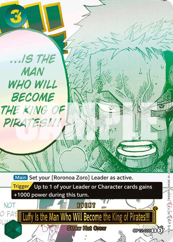 Luffy Is the Man Who Will Become the King of Pirates!!! One Piece TCG Card