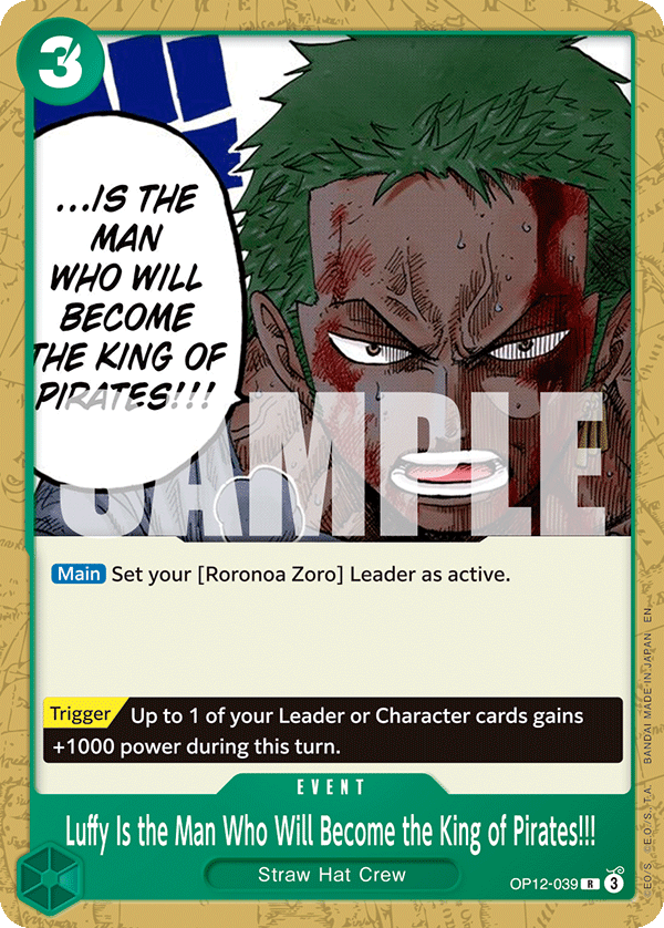 Luffy Is the Man Who Will Become the King of Pirates!!! One Piece TCG Card