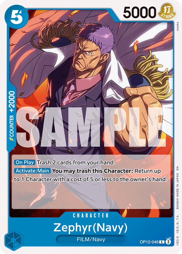Zephyr(Navy) One Piece TCG Card
