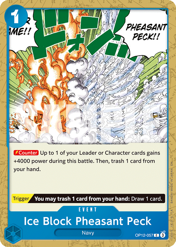 Ice Block Pheasant Peck One Piece TCG Card