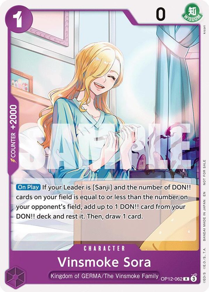 Vinsmoke Sora One Piece TCG Card