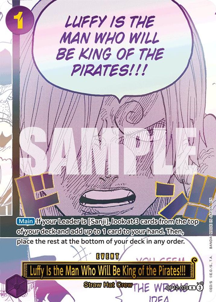 Luffy Is the Man Who Will Be King of the Pirates!!! One Piece TCG Card