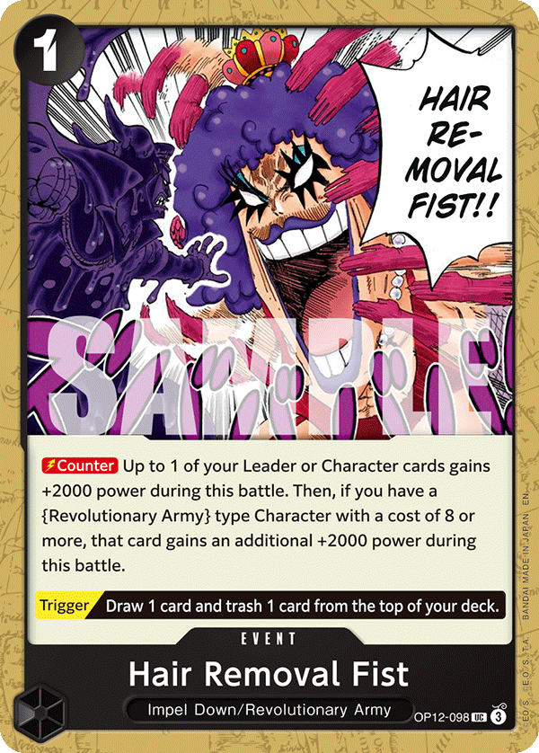 Hair Removal Fist One Piece TCG Card