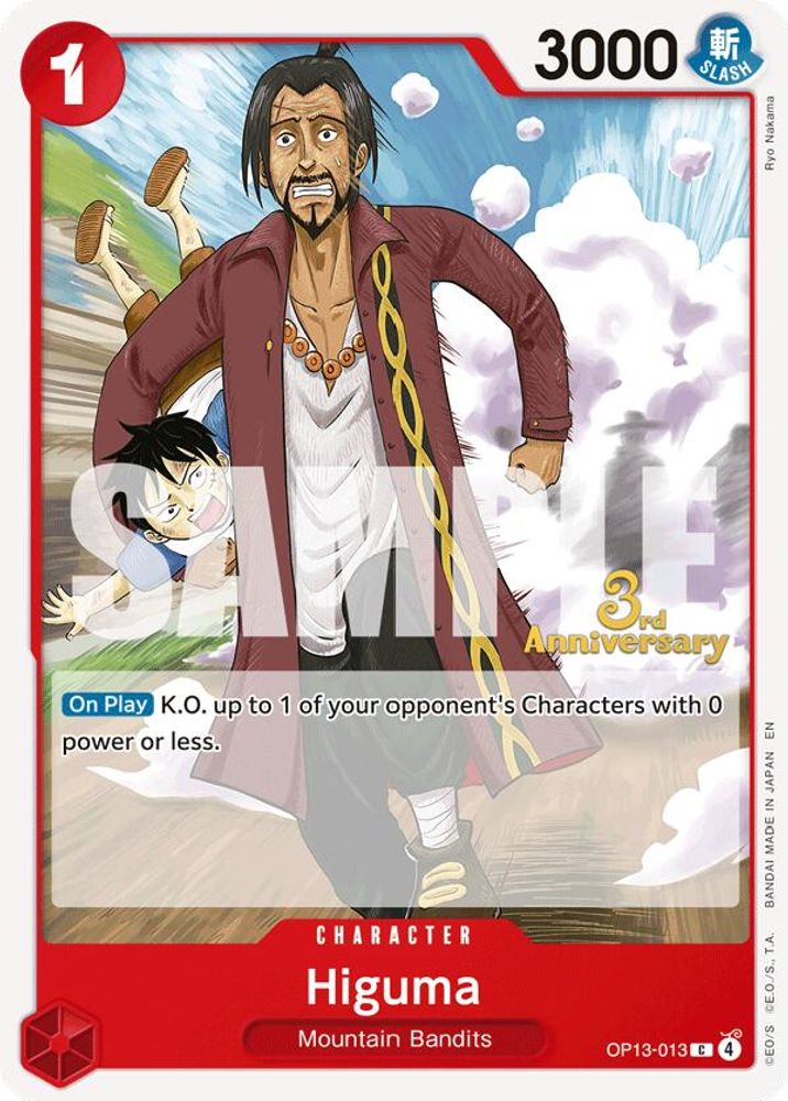 Higuma One Piece TCG Card