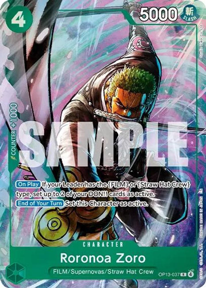 Roronoa Zoro One Piece TCG Card