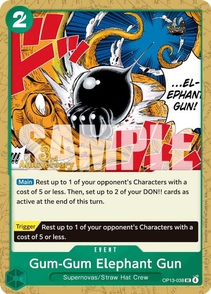 Gum-Gum Elephant Gun One Piece TCG Card
