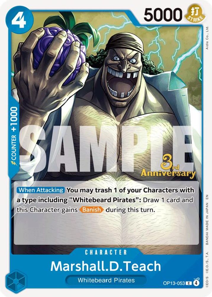 Marshall.D.Teach One Piece TCG Card
