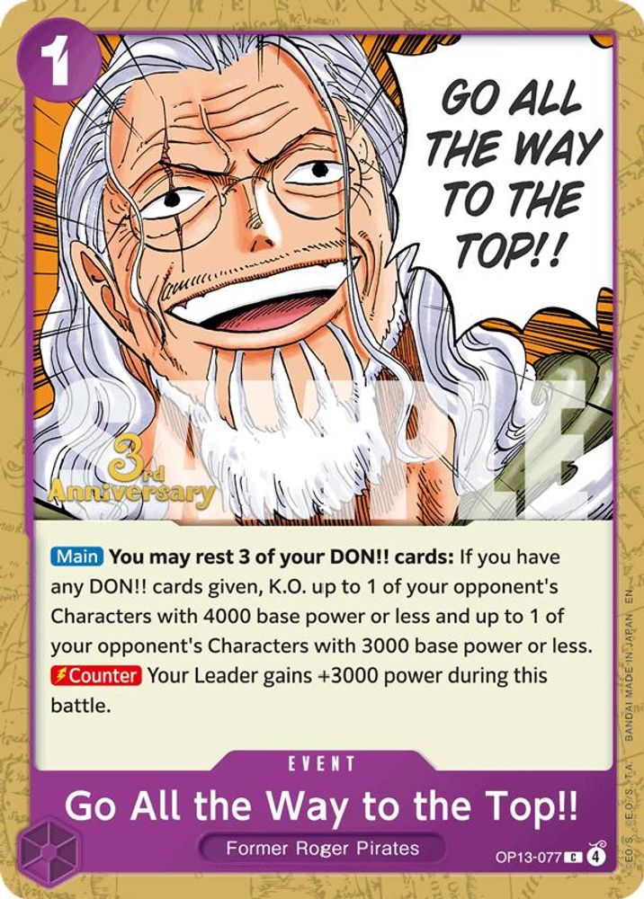 Go All the Way to the Top!! One Piece TCG Card