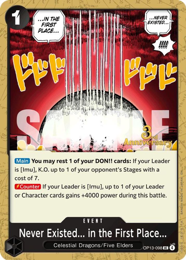 Never Existed... in the First Place... One Piece TCG Card