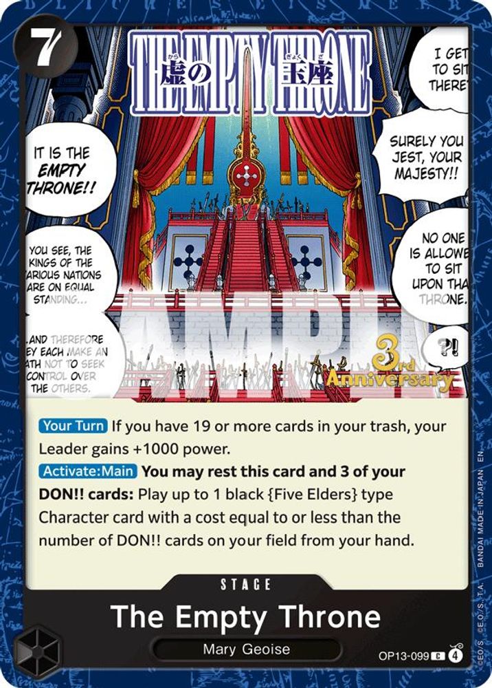 The Empty Throne One Piece TCG Card