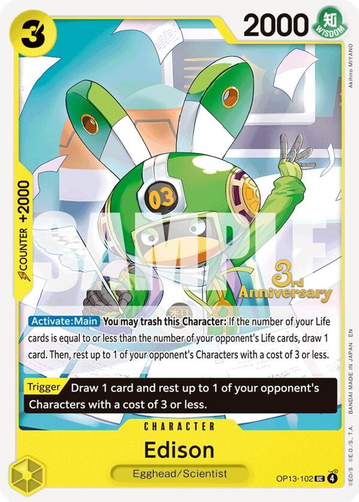 Edison One Piece TCG Card
