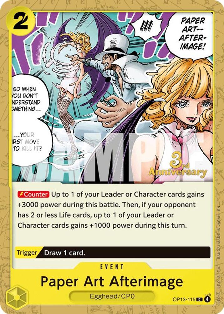 Paper Art Afterimage One Piece TCG Card
