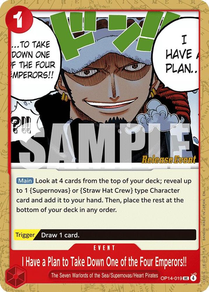 I Have a Plan to Take Down One of the Four Emperors!! One Piece TCG Card