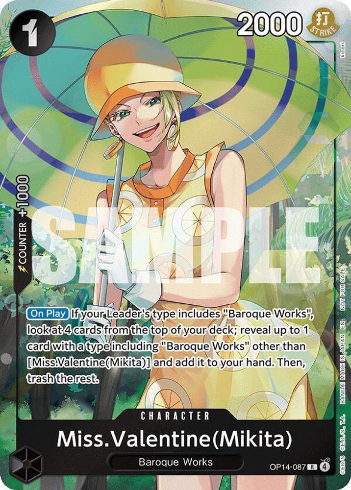 Miss.Valentine(Mikita) One Piece TCG Card