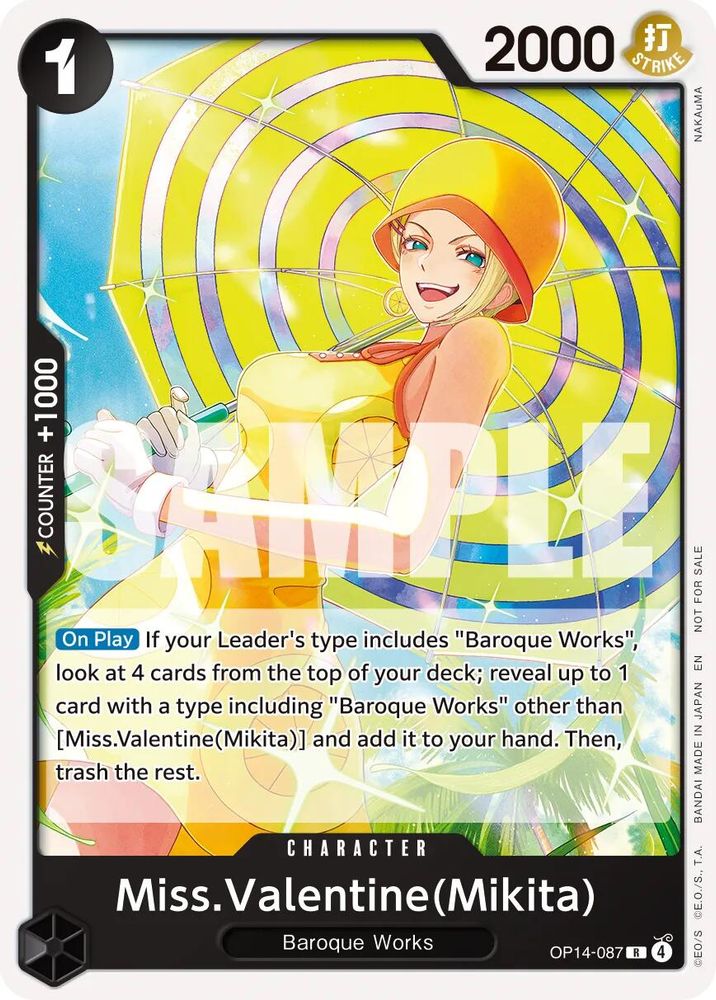 Miss.Valentine(Mikita) One Piece TCG Card