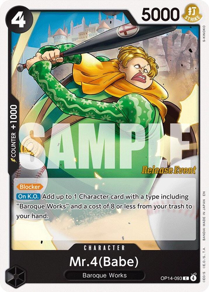 Mr.4(Babe) One Piece TCG Card