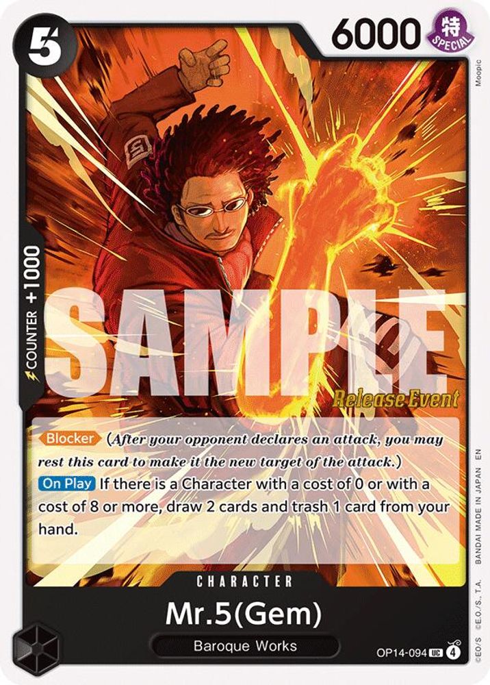 Mr.5(Gem) One Piece TCG Card