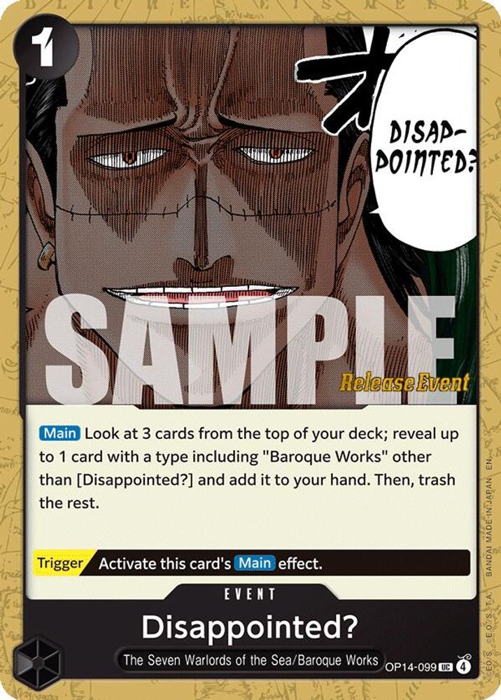 Disappointed? One Piece TCG Card