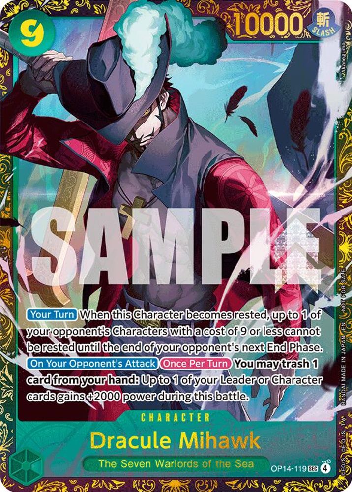 Dracule Mihawk One Piece TCG Card