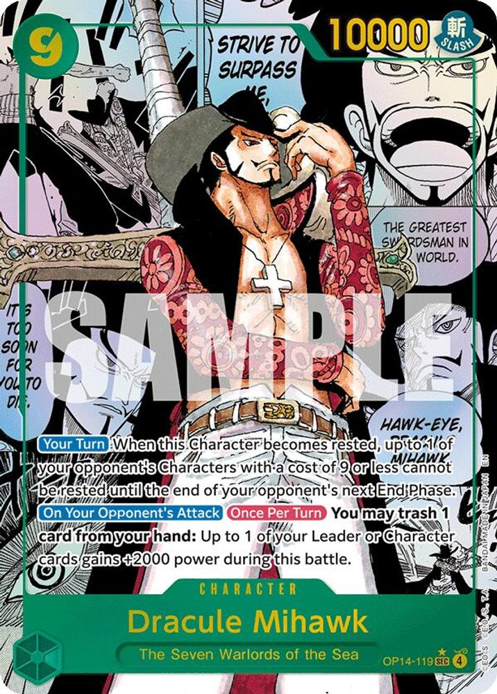 Dracule Mihawk One Piece TCG Card