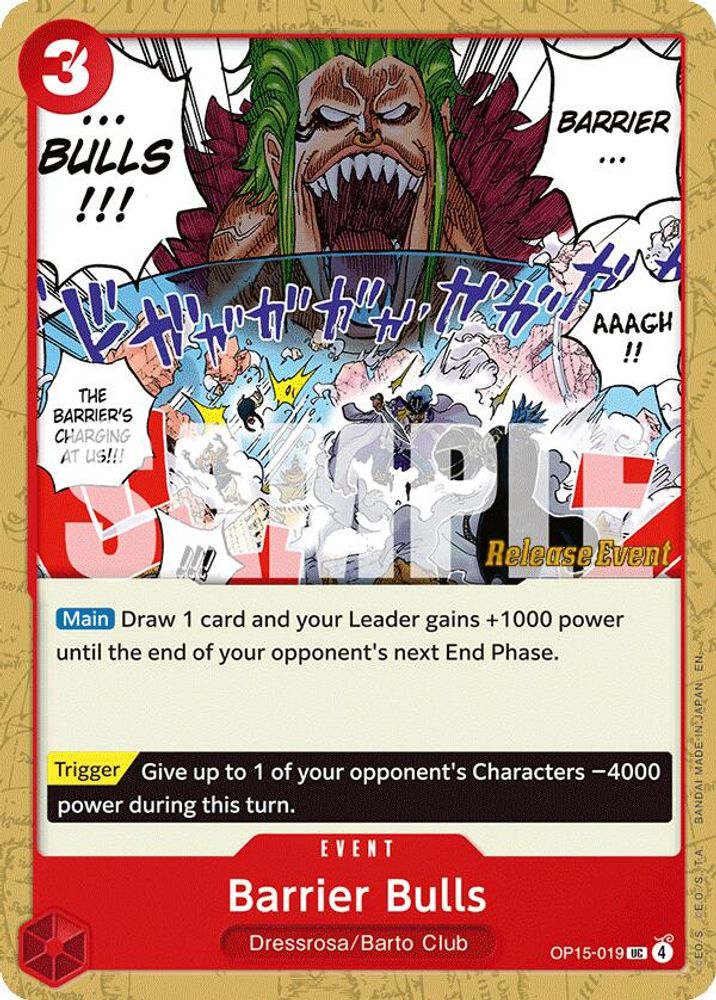 Barrier Bulls One Piece TCG Card