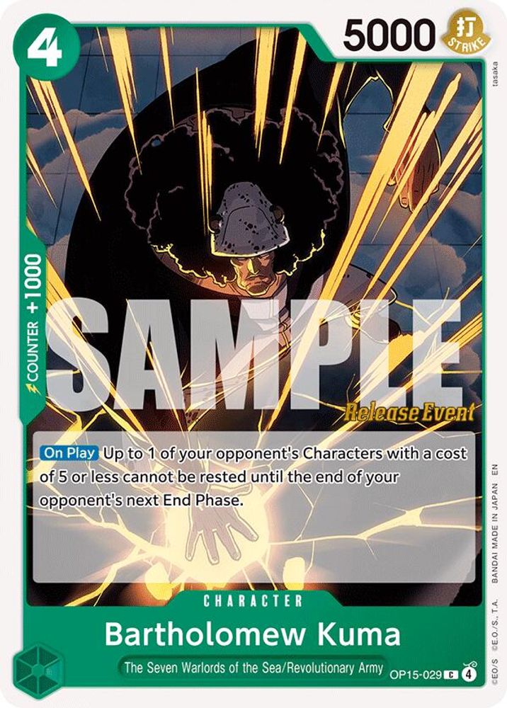 Bartholomew Kuma One Piece TCG Card