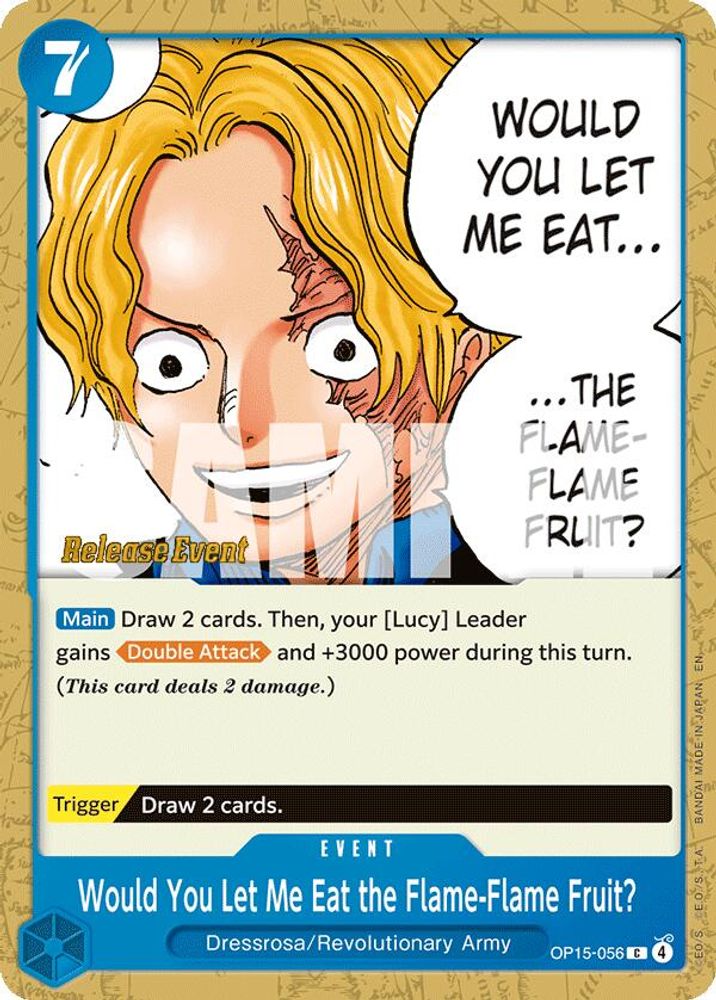 Would You Let Me Eat the Flame-Flame Fruit? One Piece TCG Card