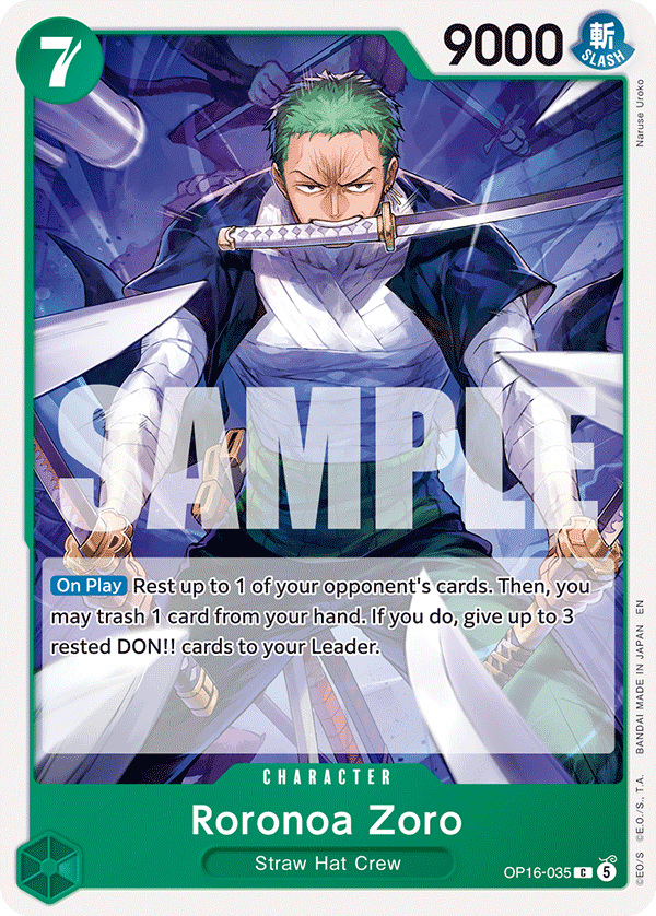 Roronoa Zoro One Piece TCG Card