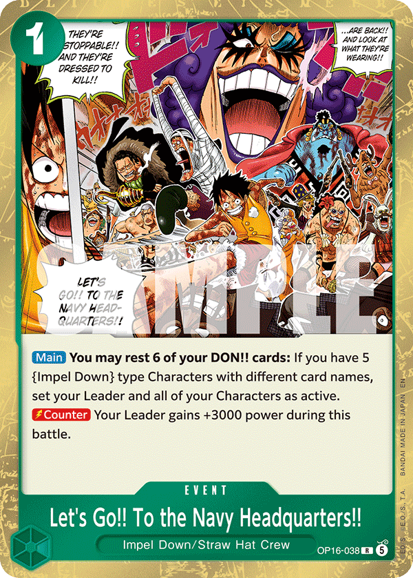 Let's Go!! To the Navy Headquarters!! One Piece TCG Card