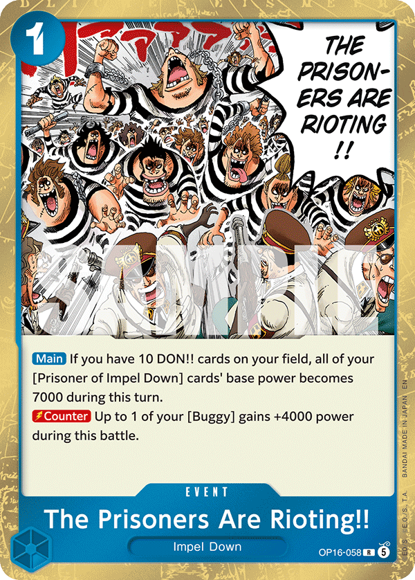 The Prisoners Are Rioting!! One Piece TCG Card