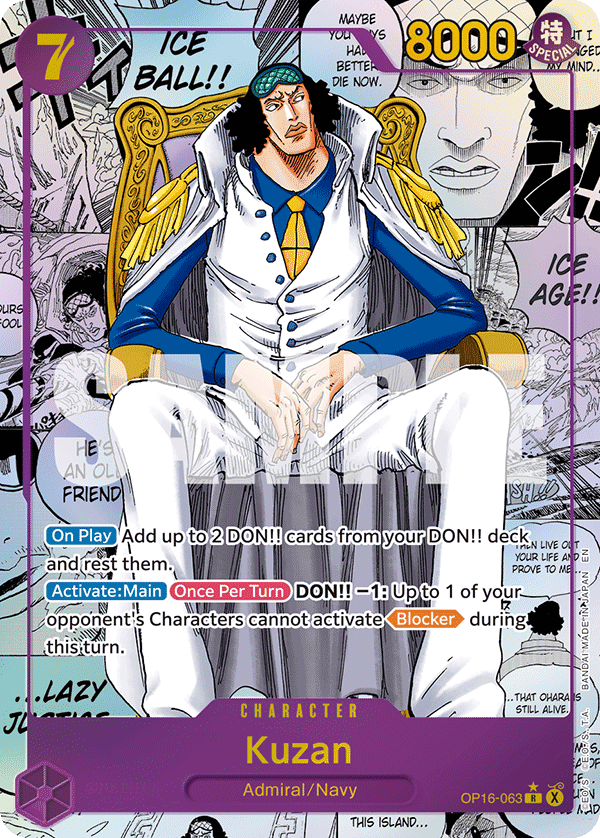 Kuzan One Piece TCG Card